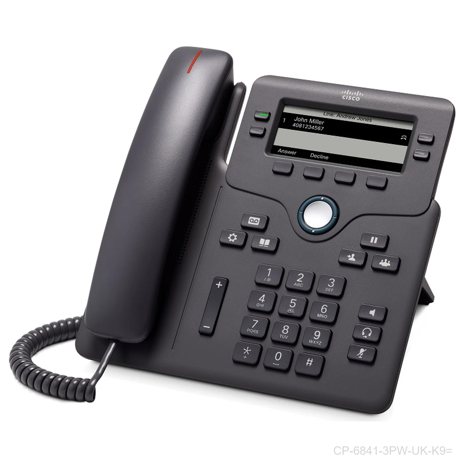 Cisco CP-6841-3PW-UK-K9= 6841 4-Line MPP IP Phone with UK Adapter