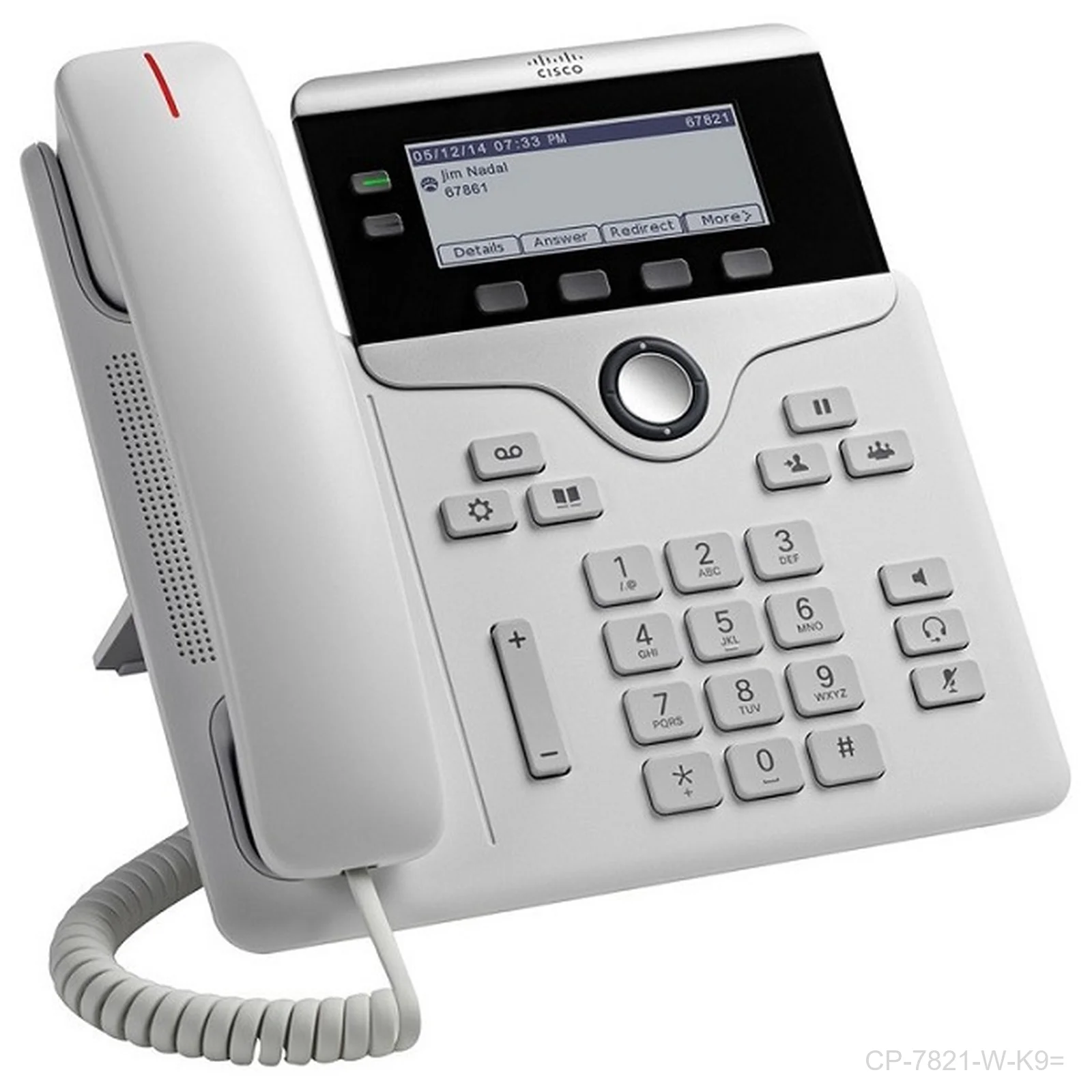 Cisco CP-7821-W-K9= 7821 2-Line IP Phone White