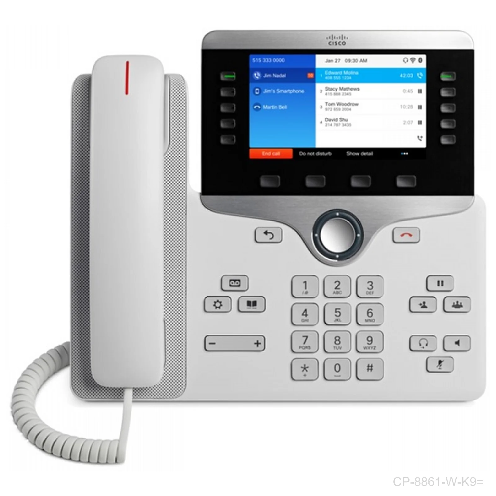 [CP-8861-W-K9=] Cisco CP-8861-W-K9= 8861 Colour IP Phone with Wi-Fi White