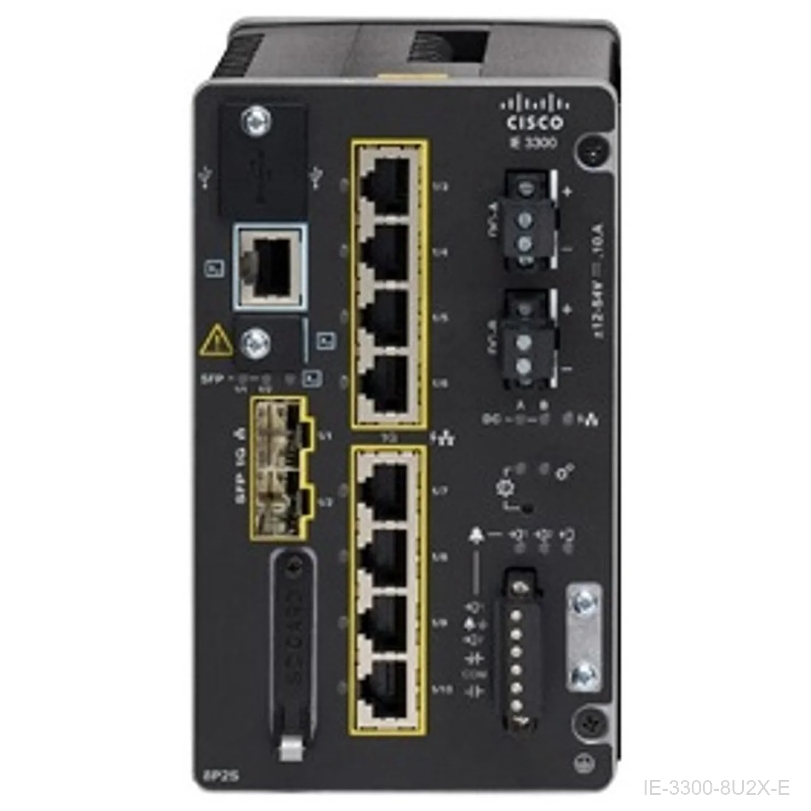 Cisco IE-3300-8U2X-E – Catalyst IE3300 Rugged Switch, 8 GE Copper (4PPoE), 2 x 10G SFP, Modular, Network Essentials