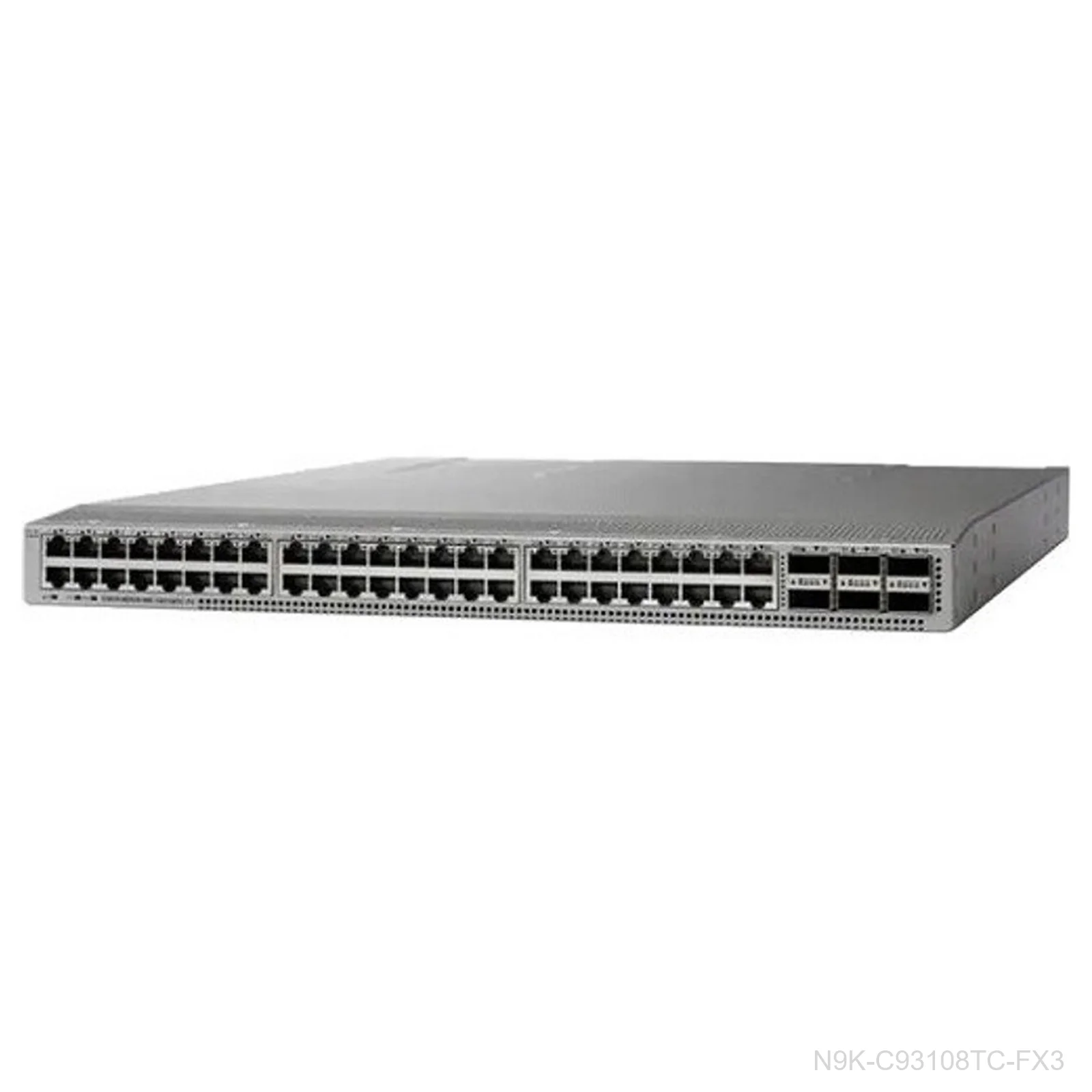 Cisco N9K-C93108TC-FX3 Nexus 9300 Switch, 48x 100M/1/10G BASE-T, 6x 40/100G QSFP28, 1RU