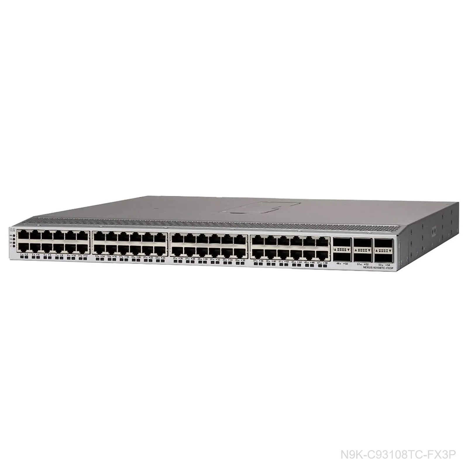 Cisco N9K-C93108TC-FX3P Nexus 9300 PoE Switch, 48x 100M/1/2.5/5/10G BASE-T, 6x 40/100G