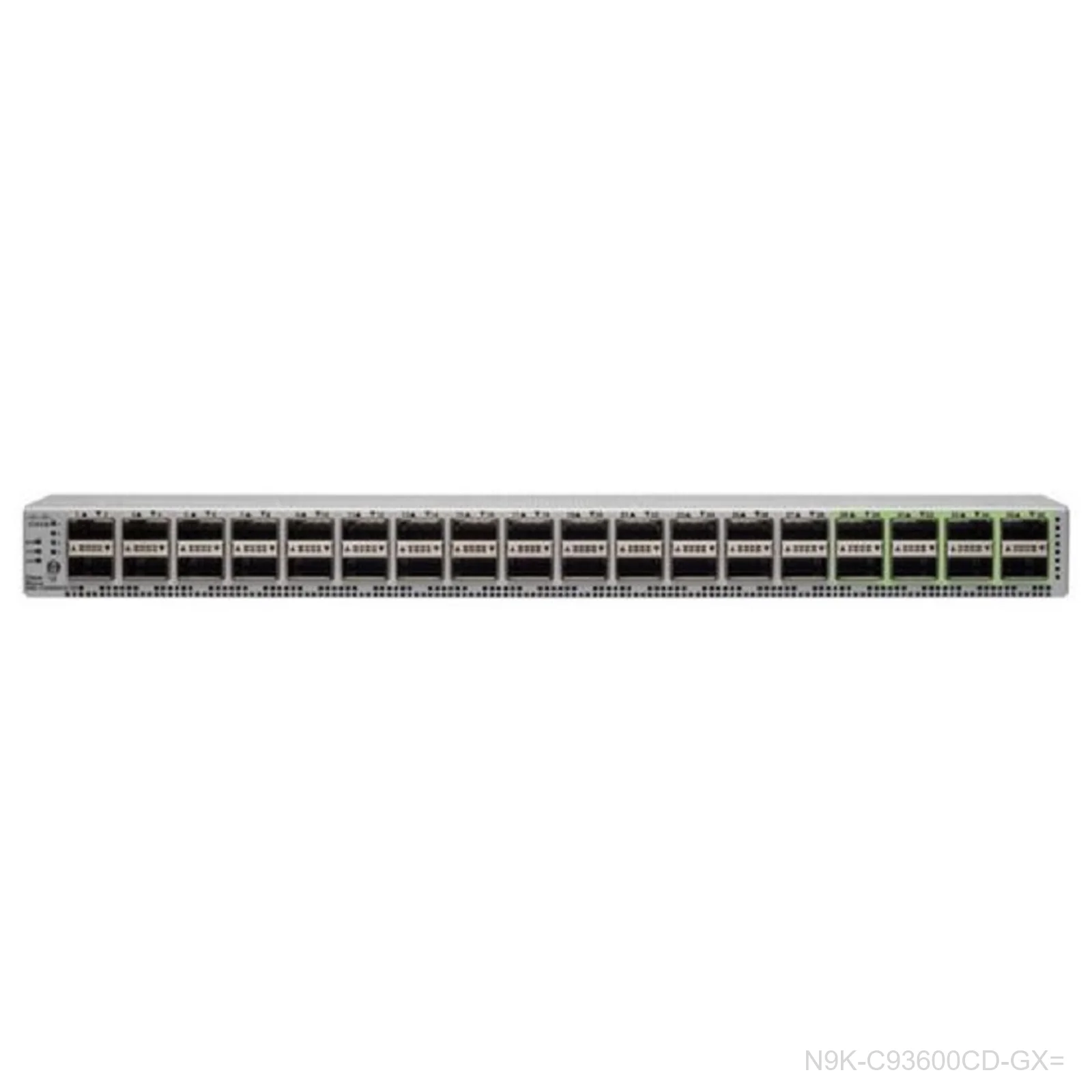 Cisco N9K-C93600CD-GX= Nexus 9300 Switch, 28x 100G QSFP28 and 8x 400G QSFP-DD, 1RU, Spare