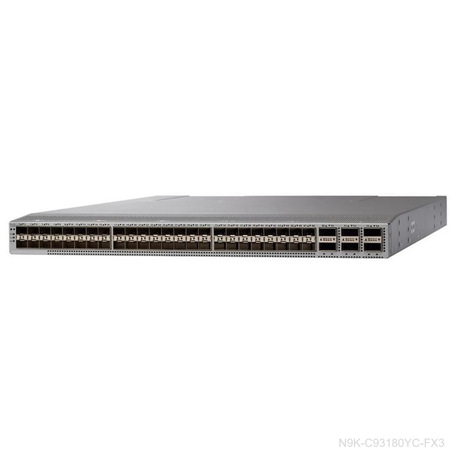 Cisco N9K-C93180YC-FX3 Nexus 9300 Switch, 48x 1/10/25G SFP28, 6x 40/100G QSFP28, 1RU