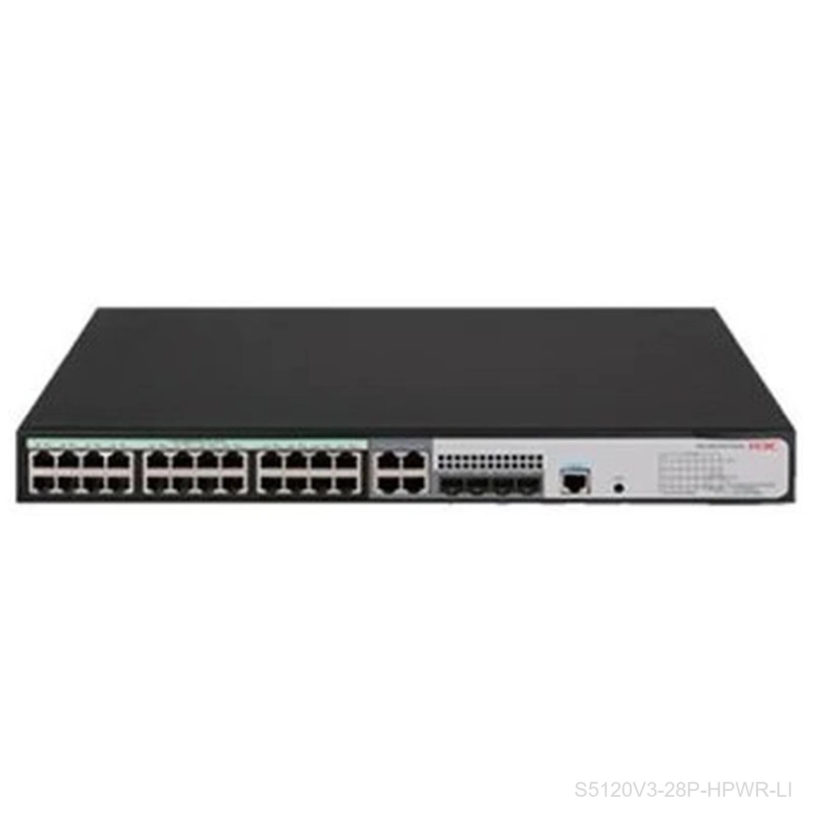 H3C S5120V3-28P-HPWR-LI 24-Port Gigabit PoE+ Switch, 370W, 4 Combo SFP