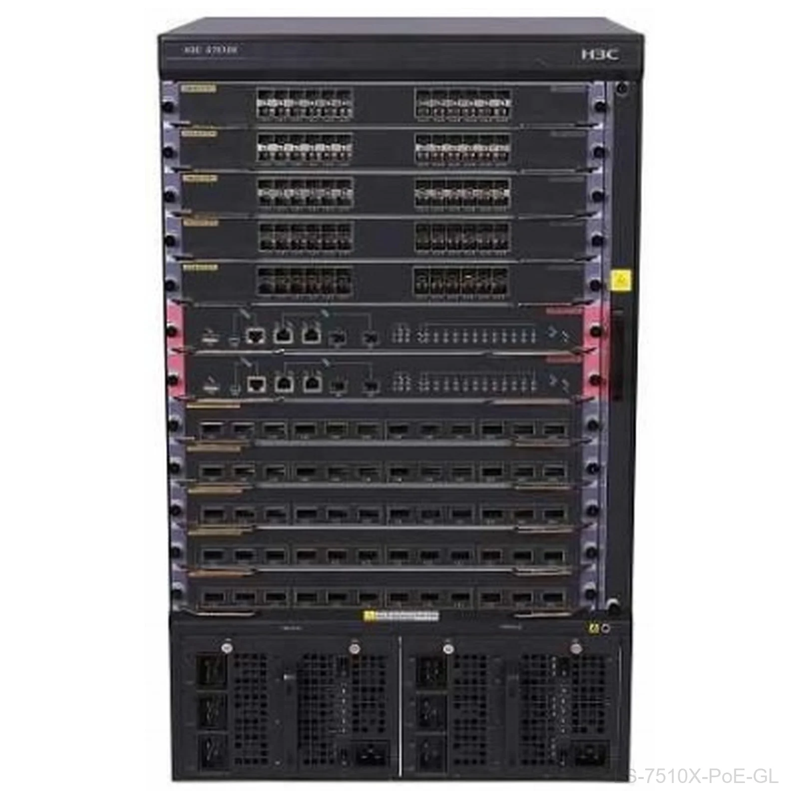 H3C LS-7510X-PoE-GL Enterprise Core Switch Chassis, 2 MPU and 10 LPU Slots, PoE