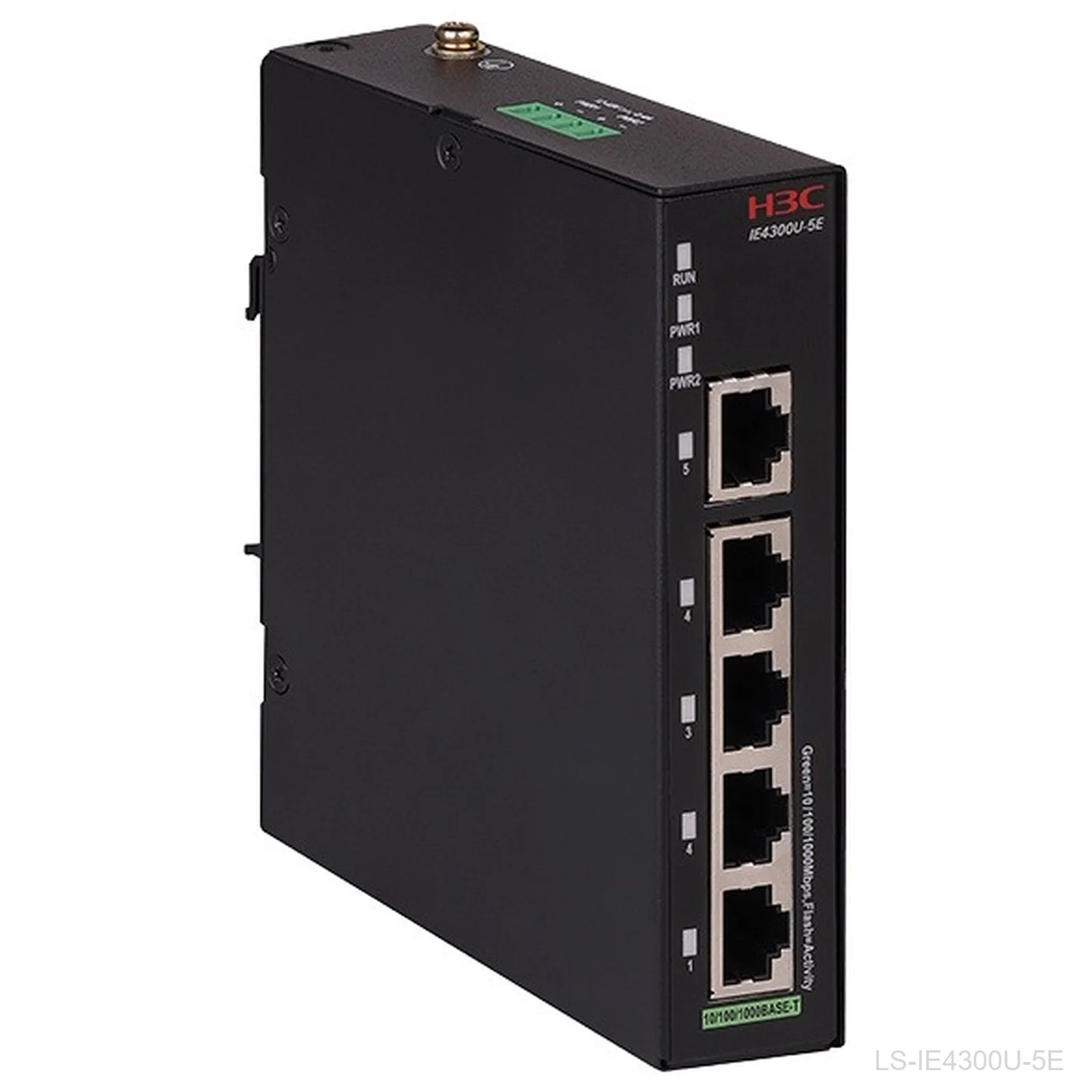 H3C LS-IE4300U-5E 5-Port Gigabit Industrial Switch, Fanless, 9801A6DS