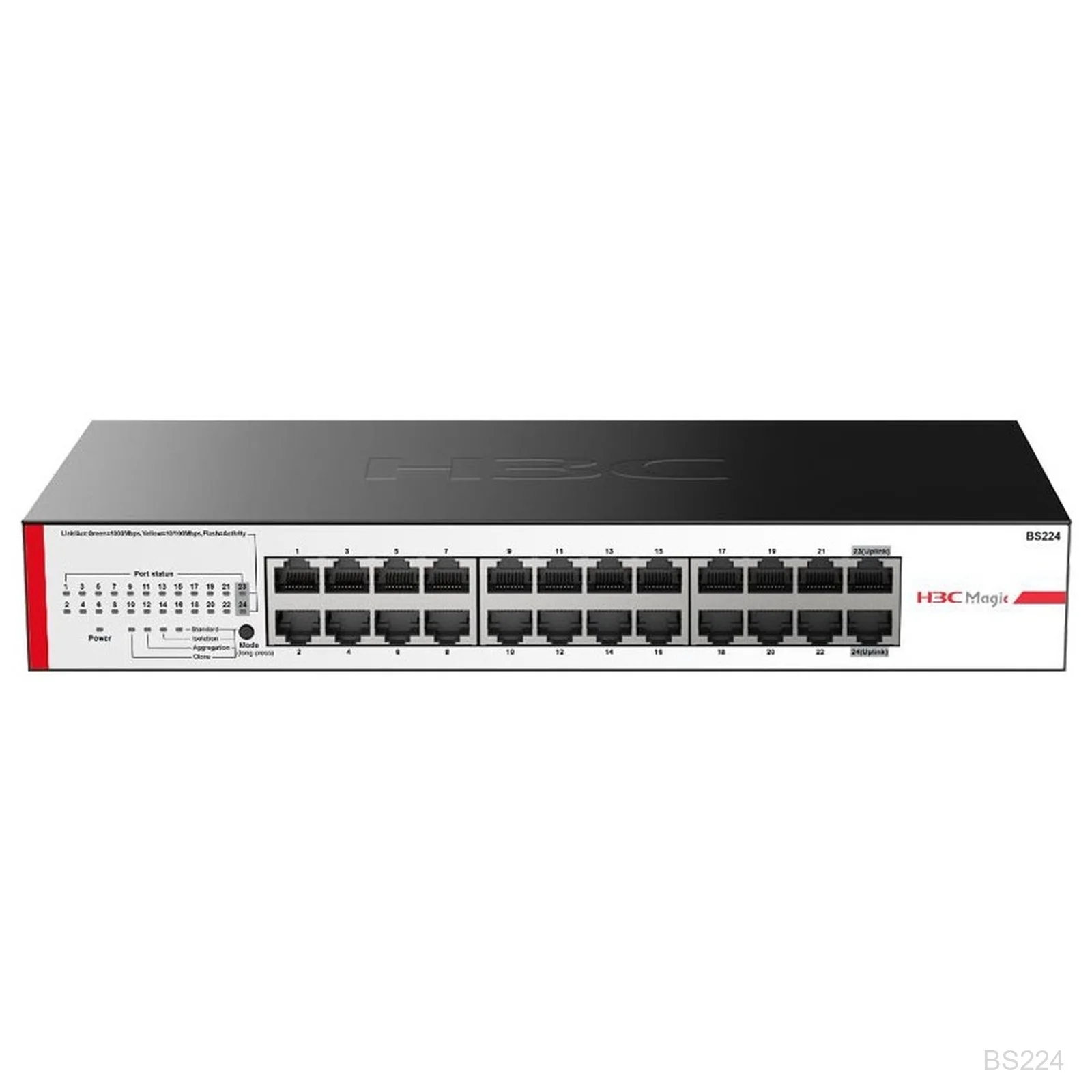 H3C BS224 Magic 24-Port Gigabit Unmanaged Switch, Fanless, 9801A5B0