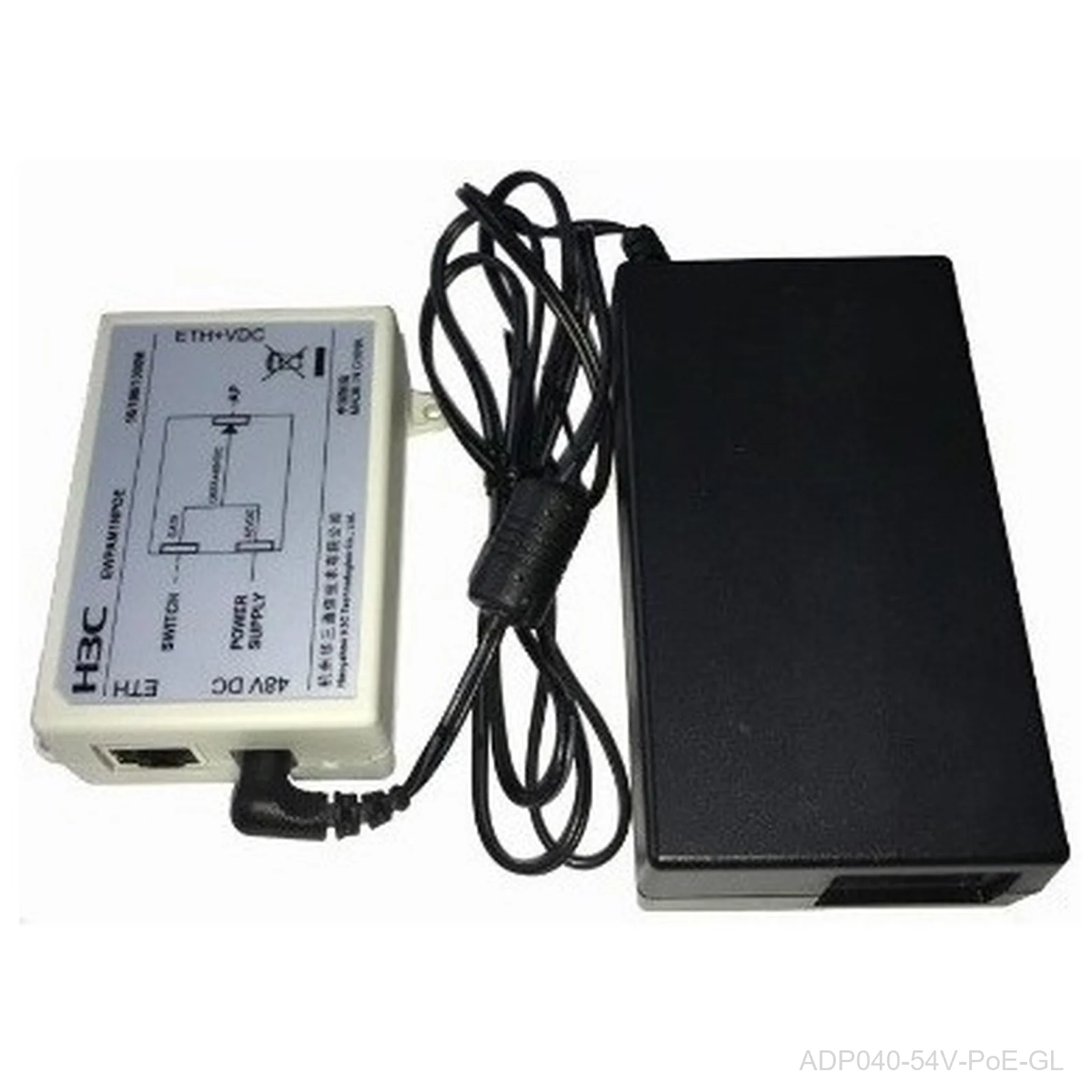 H3C ADP040-54V-PoE-GL 54V 40W PoE Injector Power Adapter, Single Port, 0231A9BR