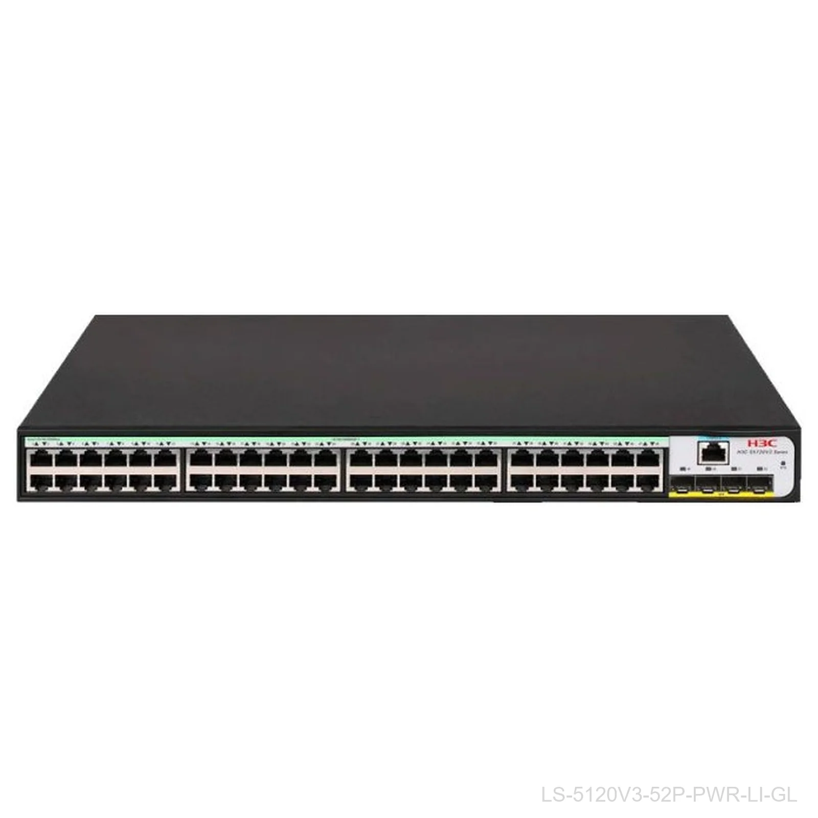 H3C LS-5120V3-52P-PWR-LI-GL 48-Port Gigabit PoE+ Switch, 370W, 4x 1G SFP, 9801A412