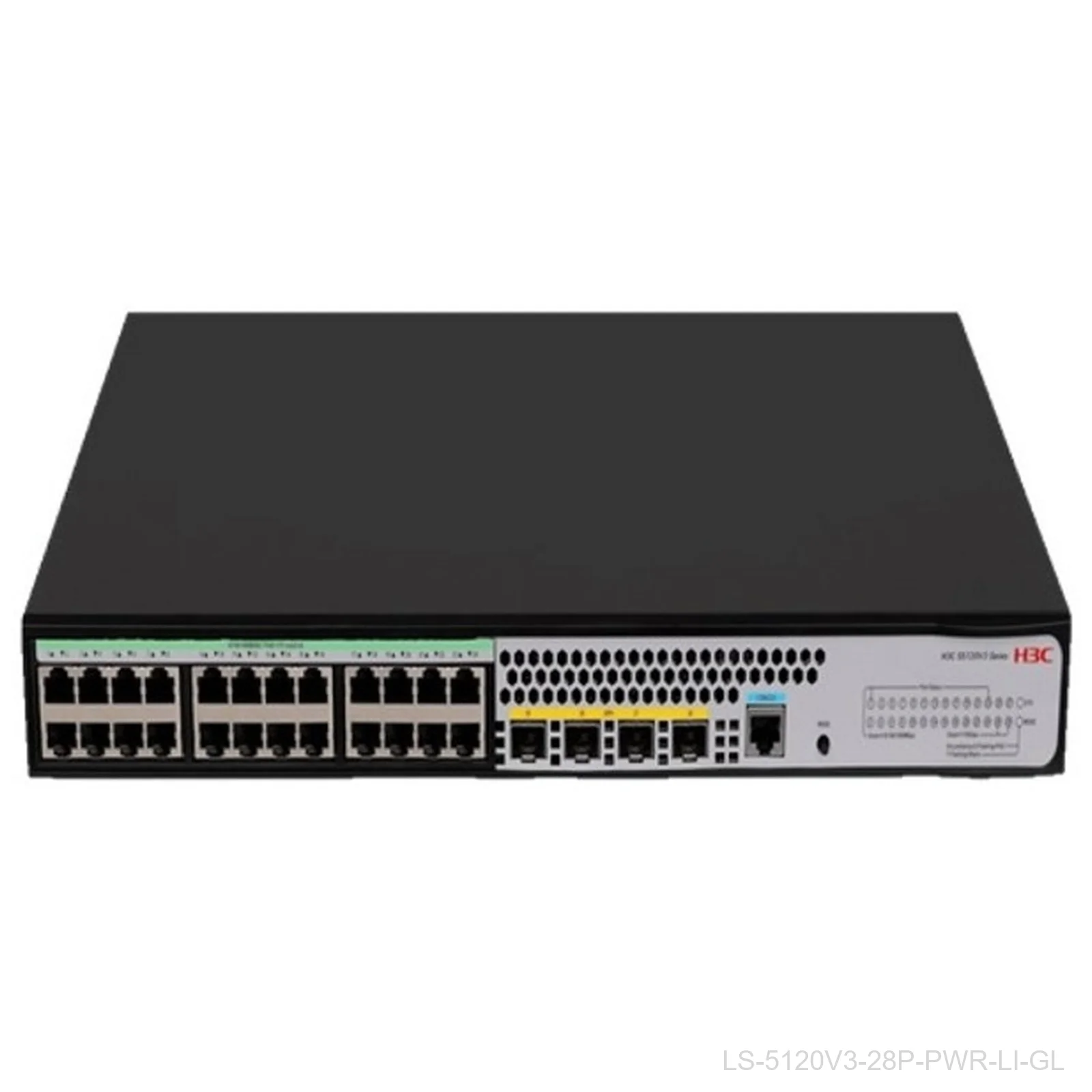 H3C LS-5120V3-28P-PWR-LI-GL 24-Port Gigabit PoE+ Switch, 240W, 4x 1G SFP, 9801A41H