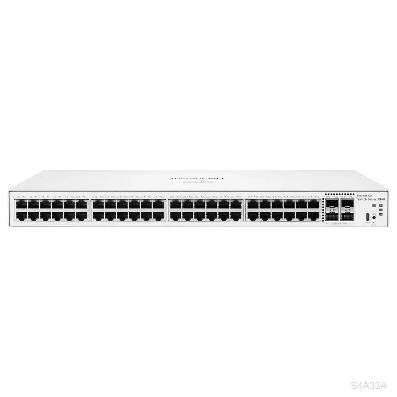 HPE Networking Instant On S4A33A 1940 Series 48-Port Gigabit Switch, 4x 10G SFP+ Uplink