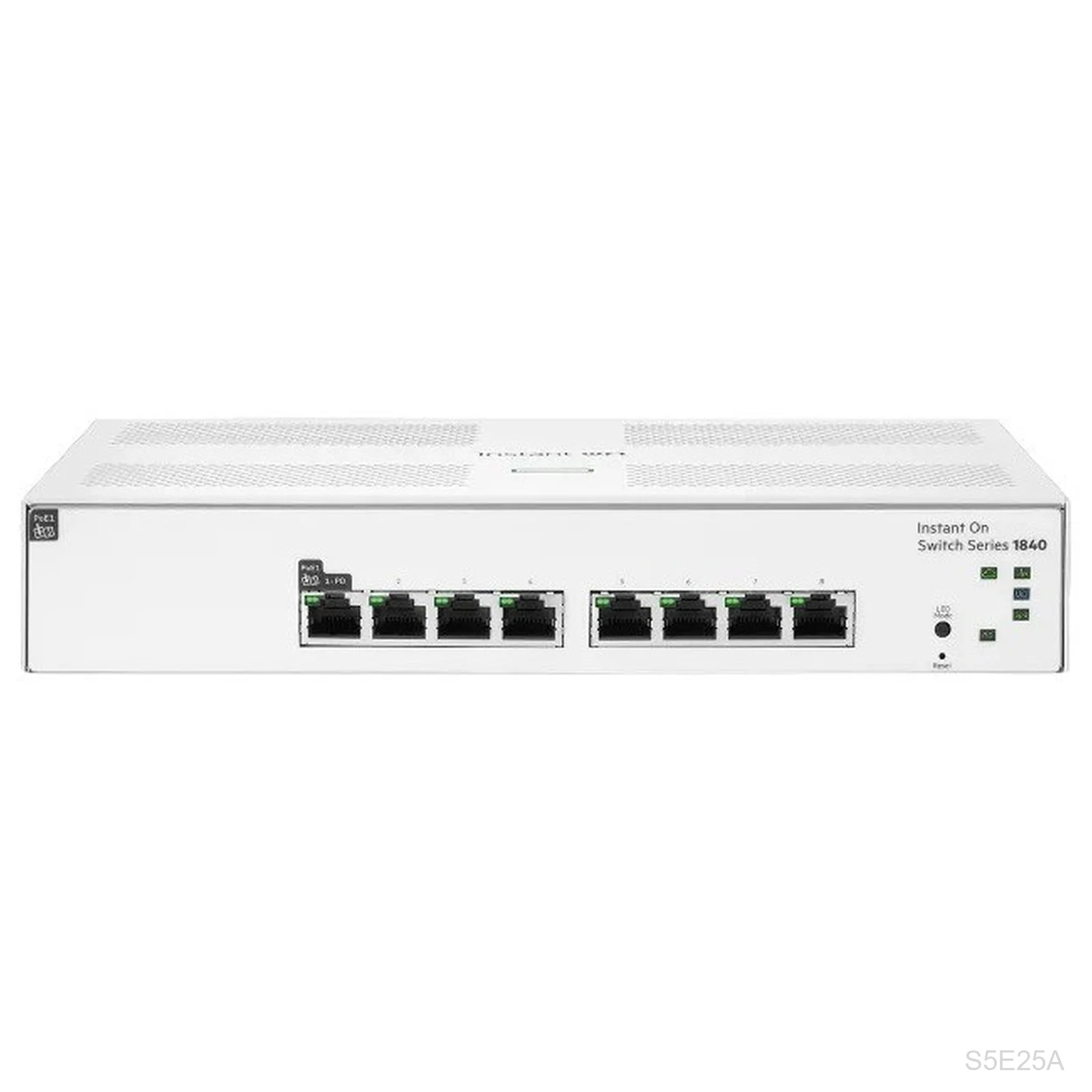 HPE Networking Instant On S5E25A 1840 Series 8-Port Gigabit Switch, PD Powered