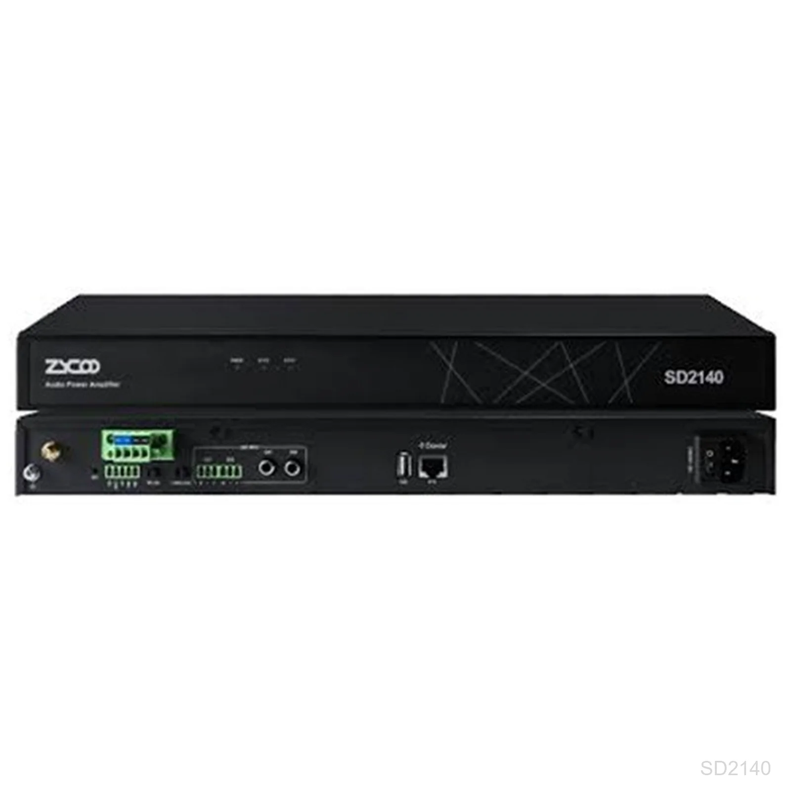 ZYCOO SD2140 Network Power Amplifier, 2x140W, SIP/Dante/ONVIF