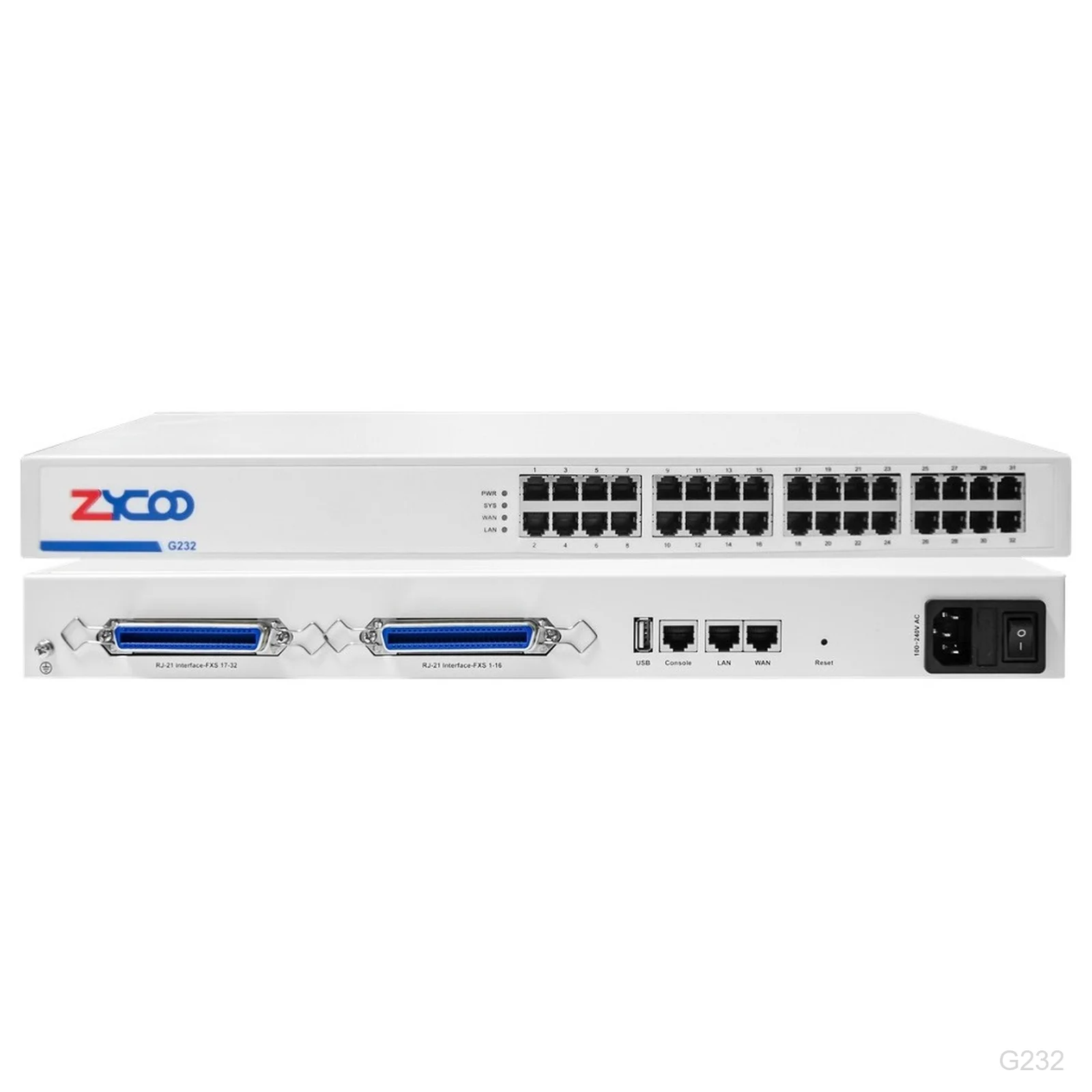 ZYCOO G232 FXS VoIP Gateway, 32 Ports