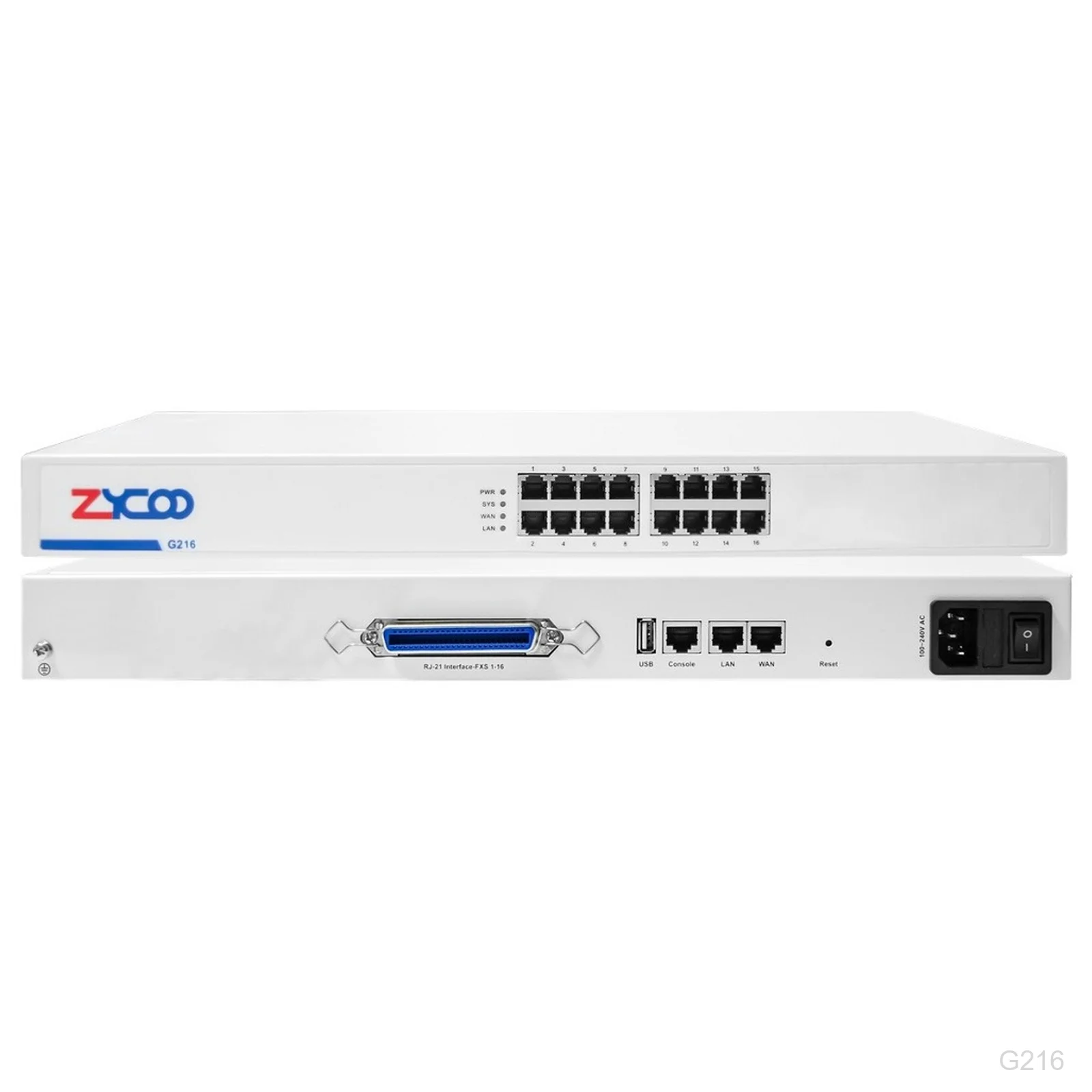 ZYCOO G216 FXS VoIP Gateway, 16 Ports