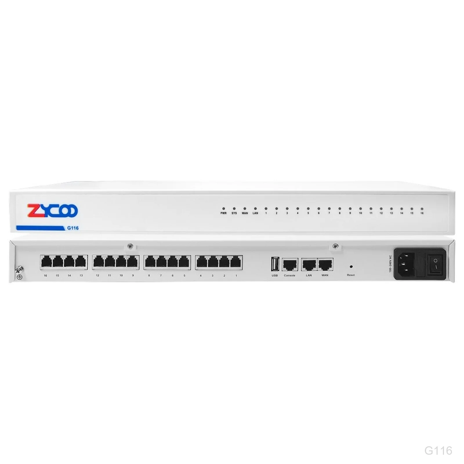 ZYCOO G116 FXO VoIP Gateway, 16 Ports