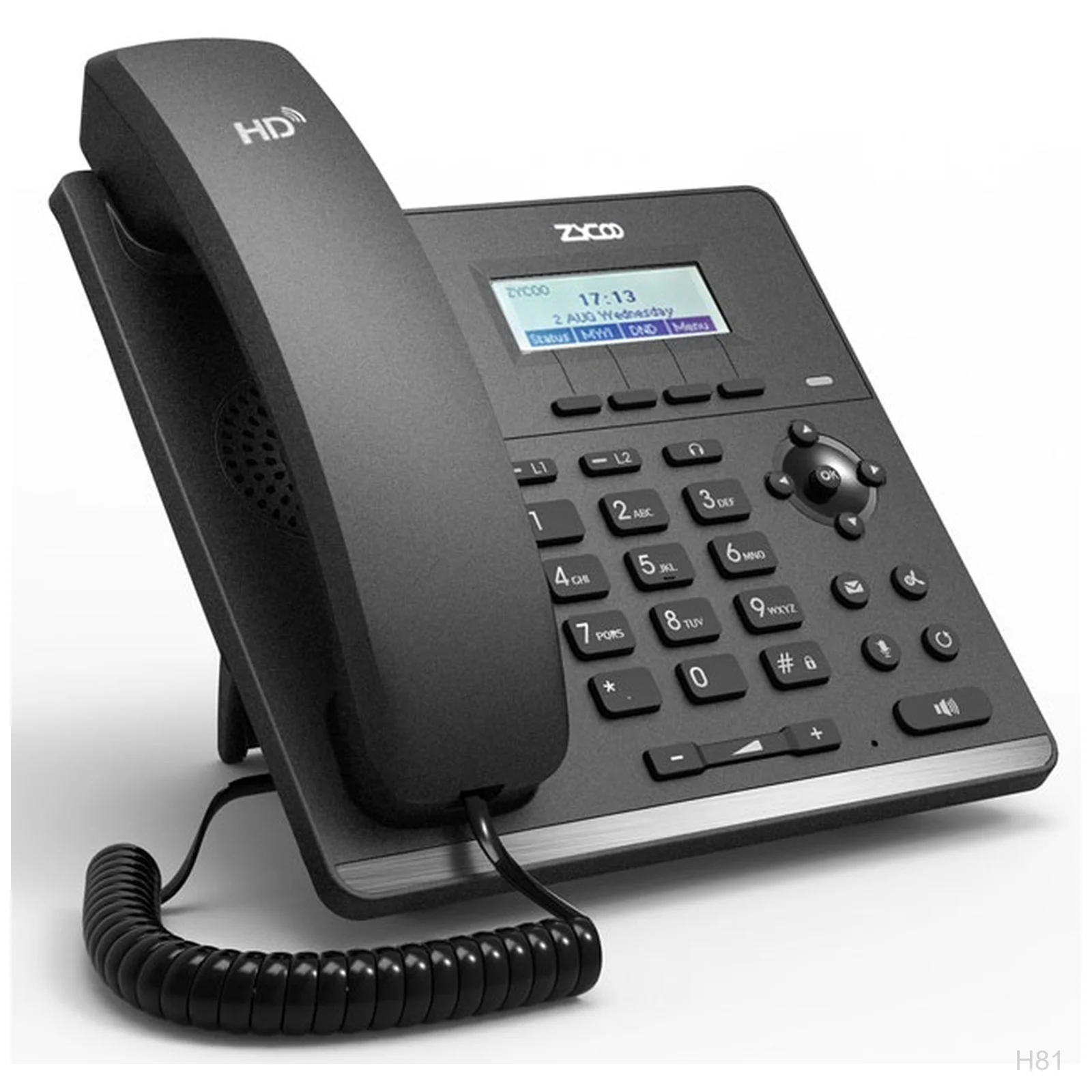 ZYCOO CooFone H81 IP Phone, 2 Line, PoE, HD Voice