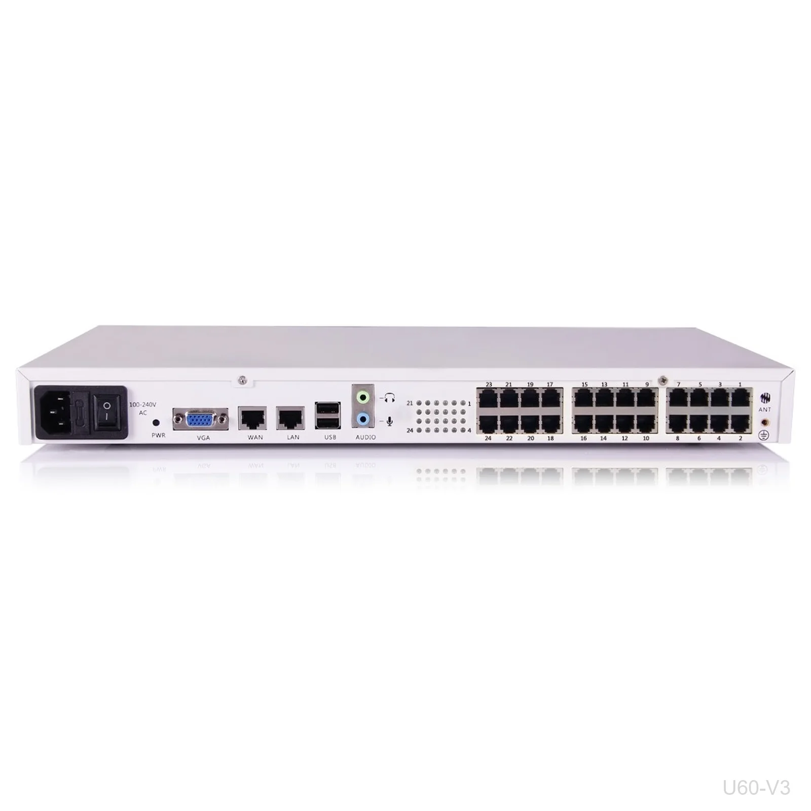 ZYCOO U60-V3 IP PBX, 8 FXO Default, up to 24 FXO
