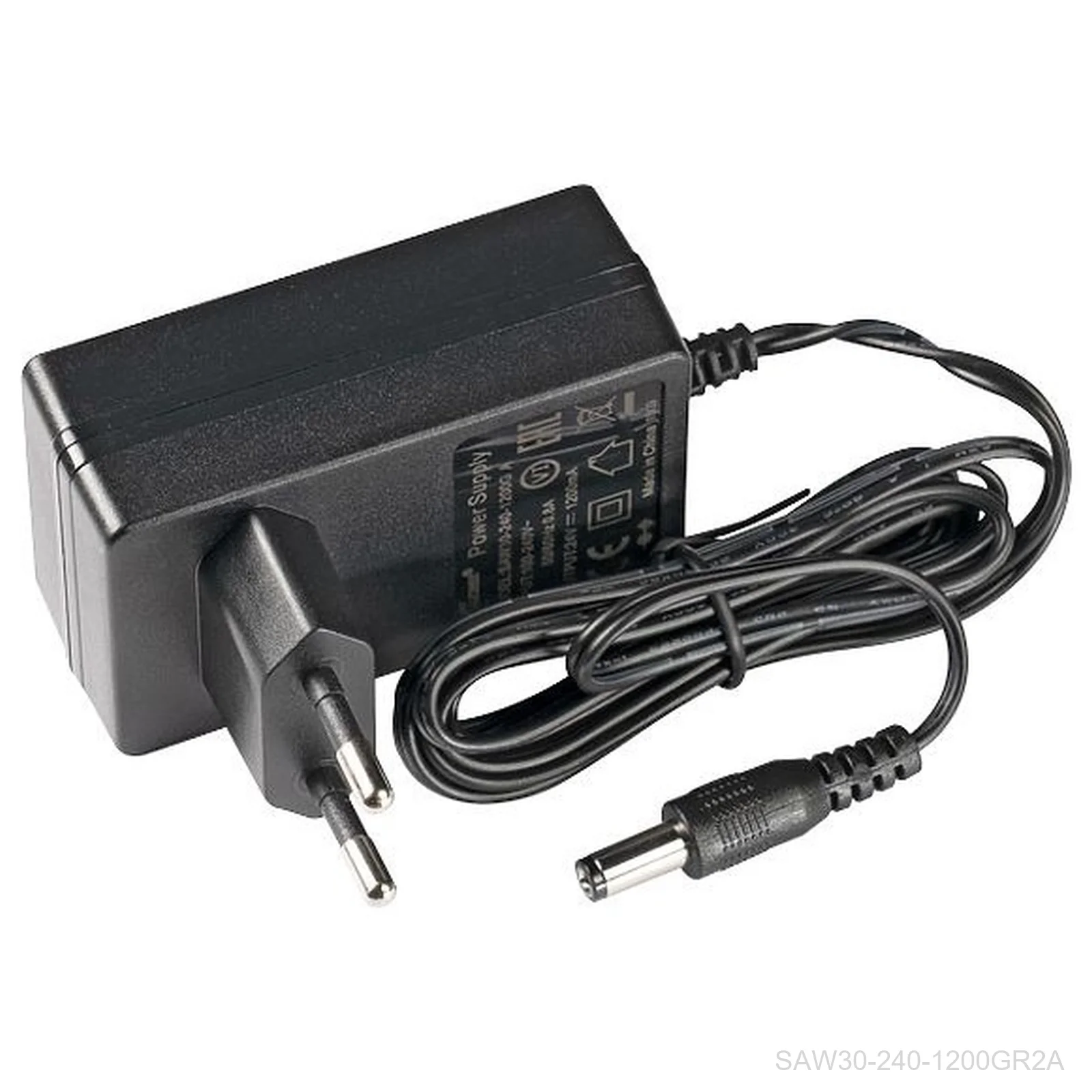 [SAW30-240-1200GR2A] Mikrotik, 24v 1.2A 28W power supply, right angle DC plug (with EU, US, UK, AR or AU plugs)