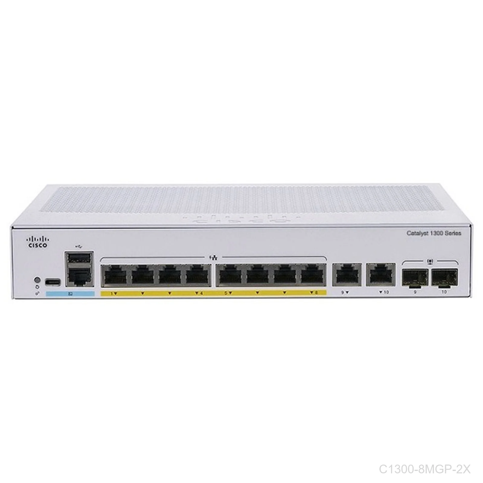 Cisco C1300-8MGP-2X, 4 x 1G POE+ and 4 x 2.5G POE+ 120W, with 2 x 10G SFP+ uplink, Layer 3 Catalyst Switch