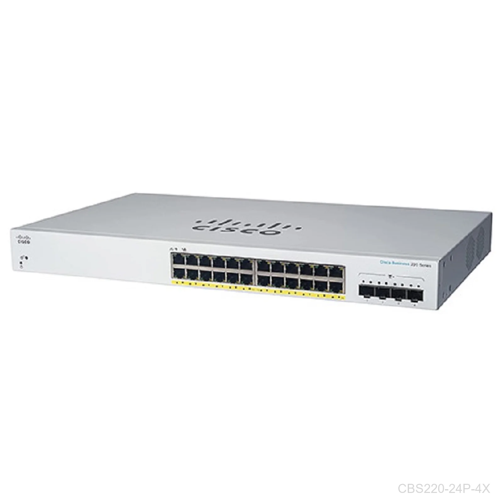Cisco CBS220-24P-4X, 24 ports Giga POE+ 195W with 4 x 10G SFP+ port, Switch
