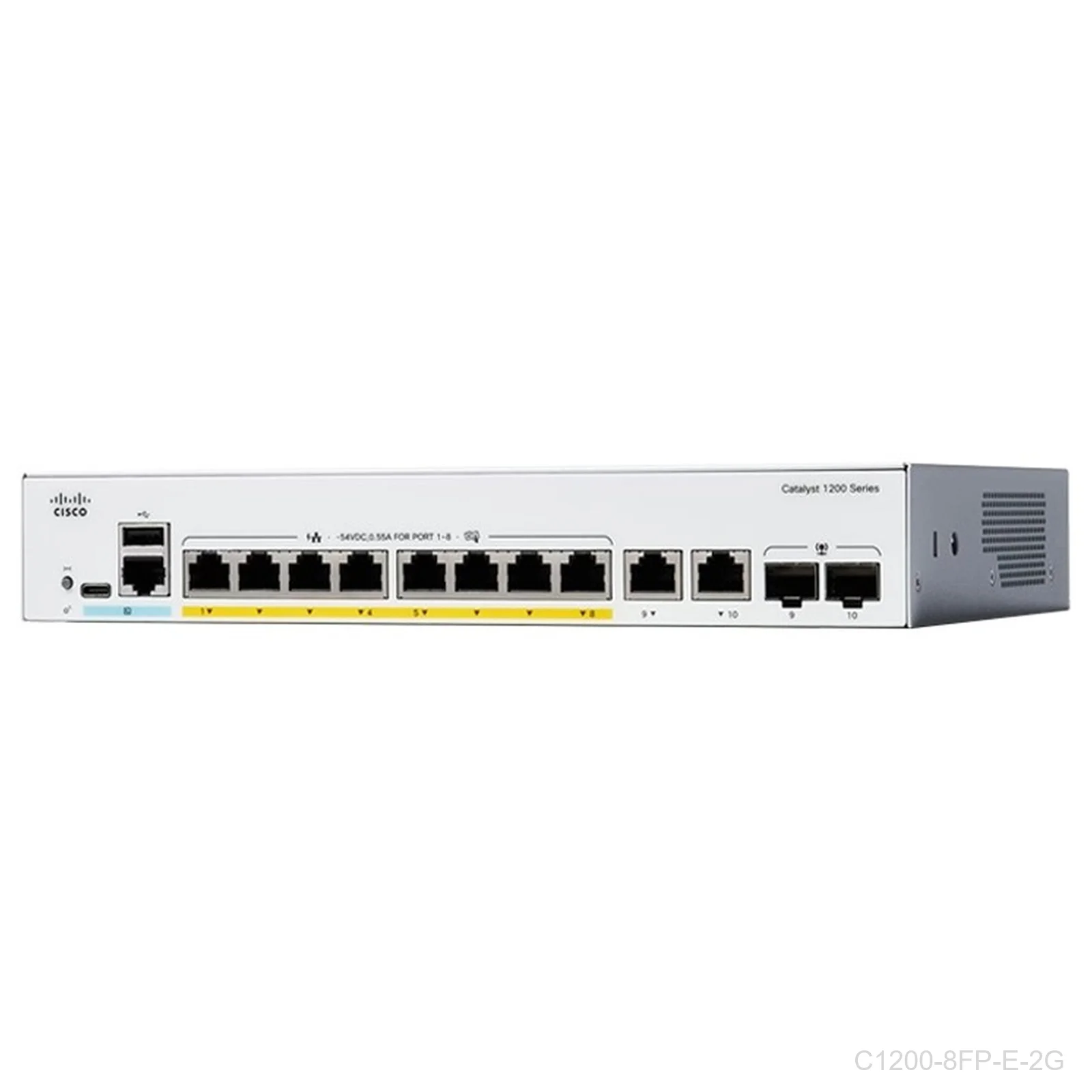 [C1200-8FP-E-2G] Cisco C1200-8FP-E-2G, 8 ports Giga POE+ 120W + 2 x 1G SFP and RJ-45 combo uplink ports, Catalyst Switch