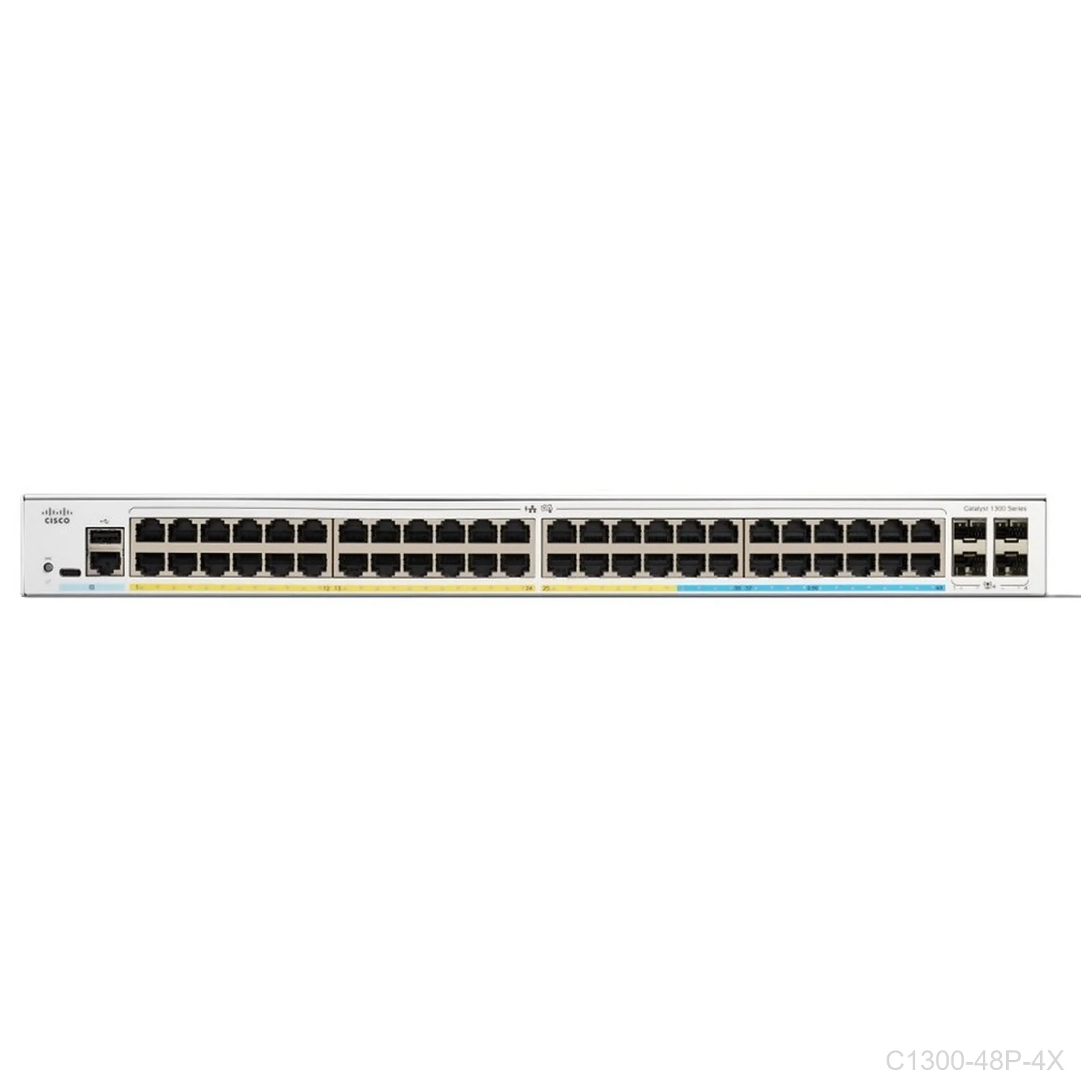 Cisco C1300-48P-4X, 48 ports Giga PoE+ 370W, 4 x 10G SFP+ uplink, Catalyst Switch