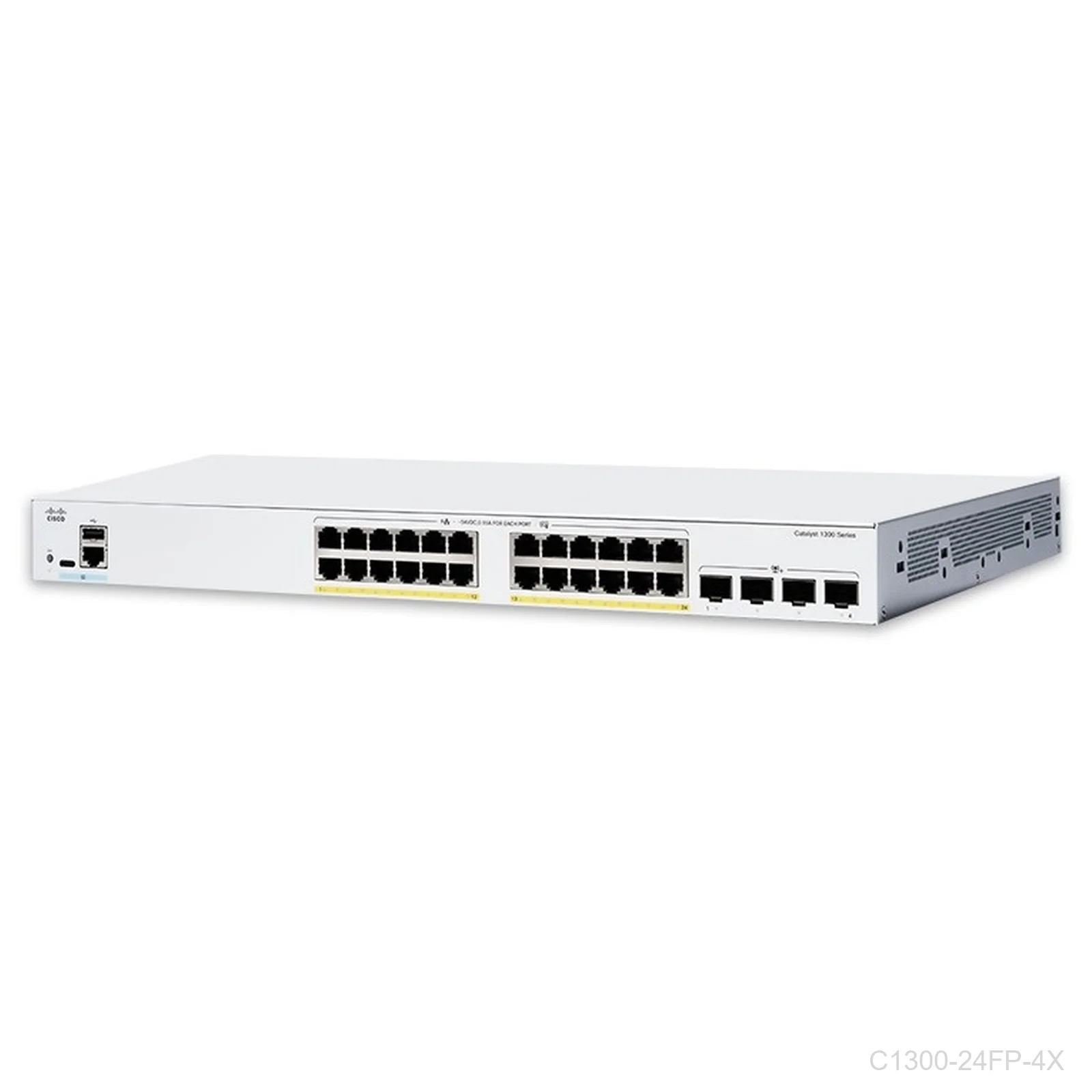 Cisco C1300-24FP-4X, 24 ports Giga PoE+ 370W, 4 x 10G SFP+ uplink, Catalyst Switch